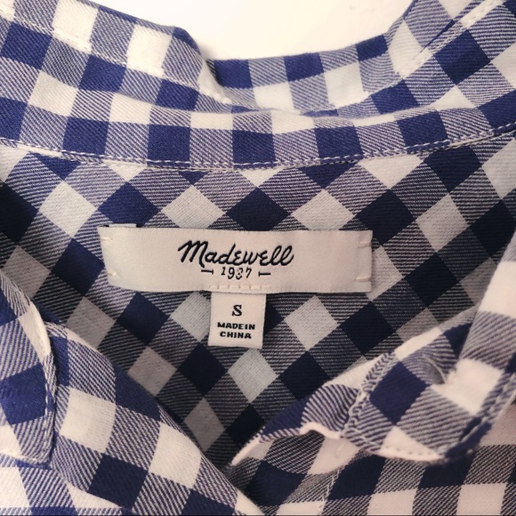 Madewell Gingham Courier Shirt - S - Picture 3 of 4